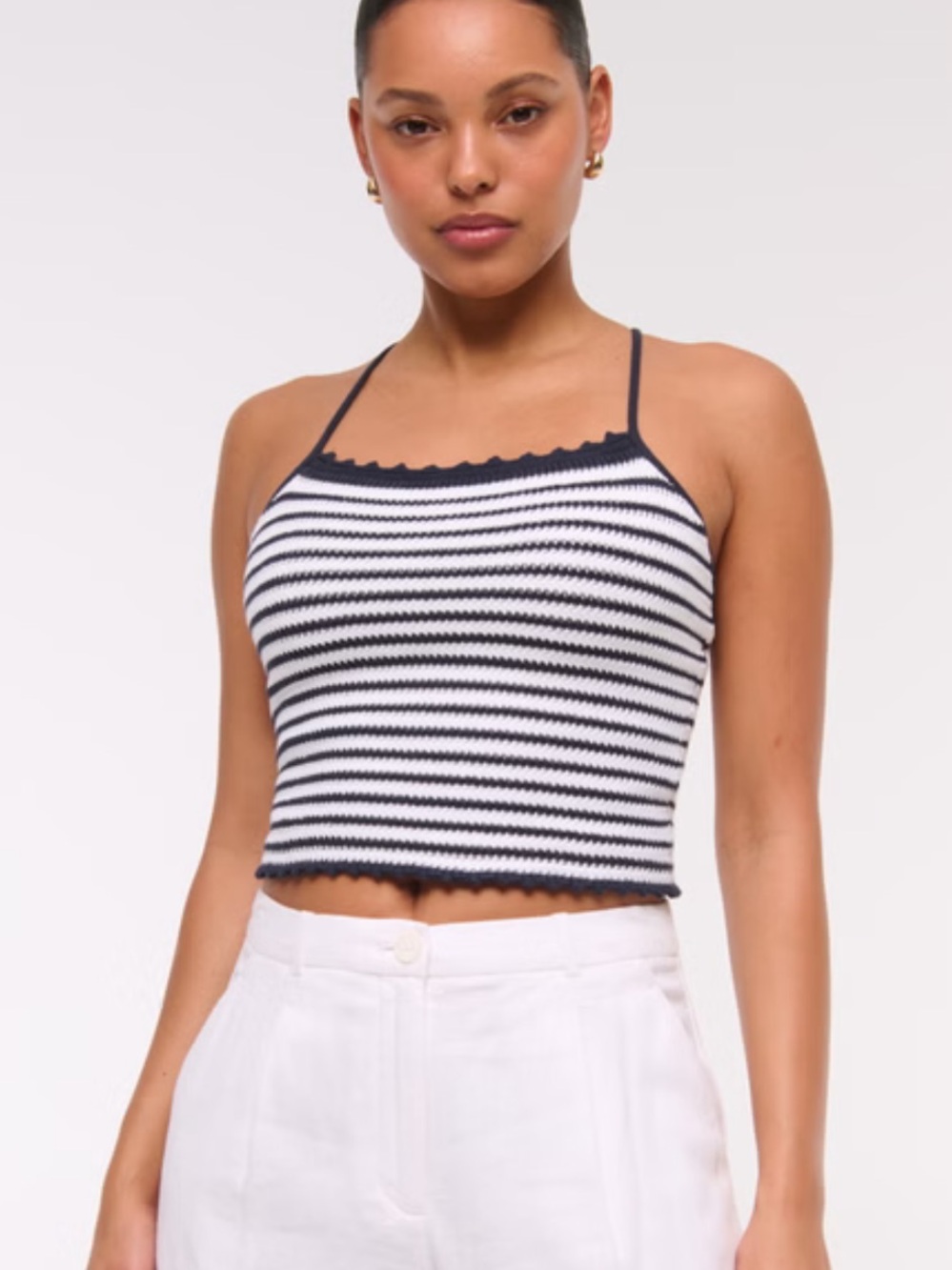 Abercrombie & Fitch Crochet-Style Tie Back Tank